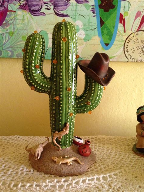 5 piece mason jar set will include. cactus that lights up Cowboy hat ,geckos ,pottery and ...