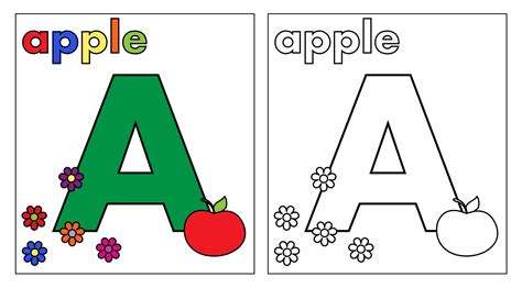 Letter A Coloring Page Free Stock Photo  Public Domain Pictures