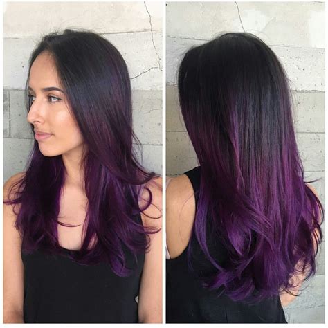 Purple Ombre Hair Purple Ombre Hair Hair Color For Black Hair Cool Hair Color Black To Purple