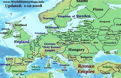 Europe In 1200 Ad Map And History