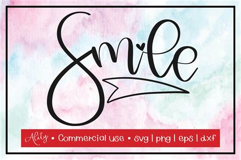 Smile Calligraphy Quotes Illustration Par Ality · Creative Fabrica