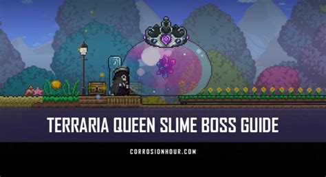 terraria queen slime boss guide corrosion hour