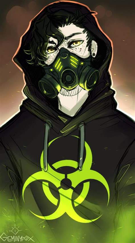 Anime manga animeboy animeguy kawaii cool coo. Toxic (speedpaint) by GEM1NY on DeviantArt | Gas mask art ...