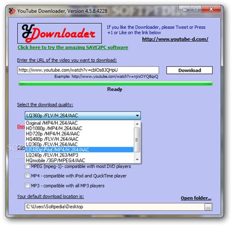 Pastedownload.com is a free online video downloader service to download videos, photos and audio mp3 (one stop video downloader) from several popular websites such as facebook, instagram. Download YouTube Downloader Portable 4.6.2.4284