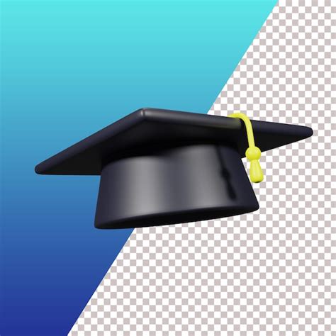 Premium Psd 3d Graduation Hat Cute Illustration