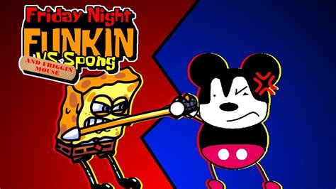 Friday Night Funkin Spong Vs Friggin Mouse Universes Meet Full Week