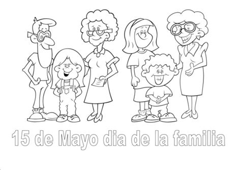Dibujos para colorear del día de la madre. Dibujos del Día de la Familia para descargar, imprimir y ...