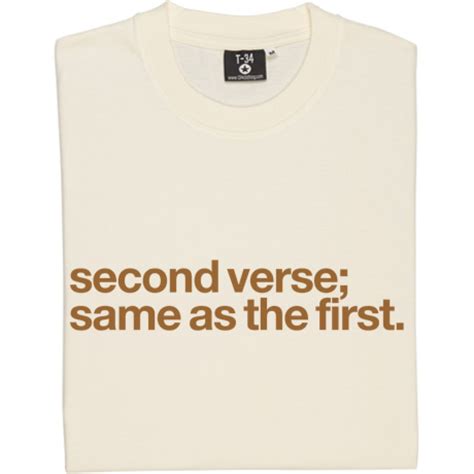 Second Verse Same As The First T Shirt Redmolotov