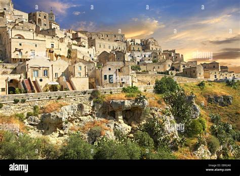 The Ancient Cave Dwellings Known As Sassi In Matera Southern Italy