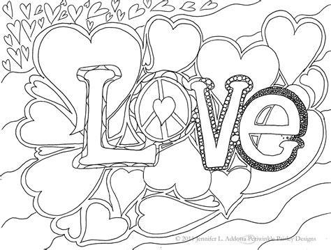 Printable love mandala coloring pages. I love you coloring pages to download and print for free