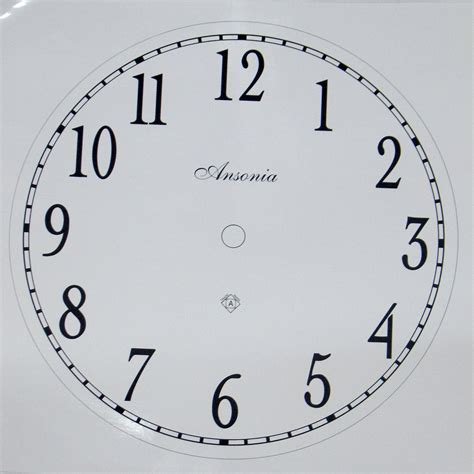 Self Adhesive White Trademark Clock Dial Ronell Clock Co
