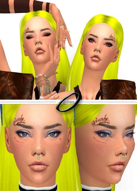 Face Tattoo Set 001 At Onelama Sims 4 Updates