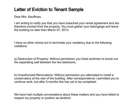 The tenant must deliver the answer (and how to transfer: Free Printable Letter Of Eviction Form (GENERIC)