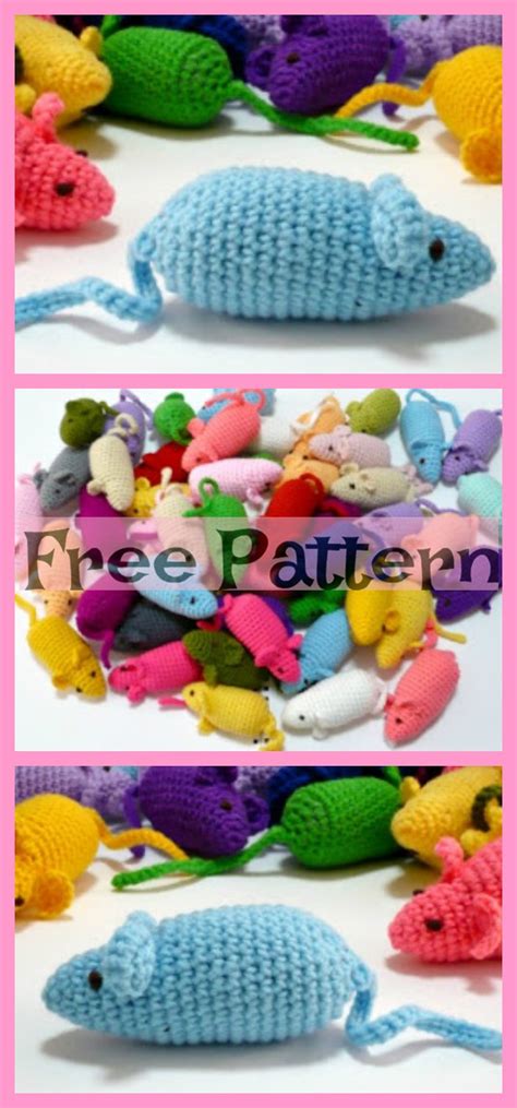 The pattern is here in us terminology, for the uk version go to mouse pattern (uk version) and you can also follow along with the video at how to crochet a mouse. Crochet Mouse Toys for Cat - Free Patterns - DIY 4 EVER