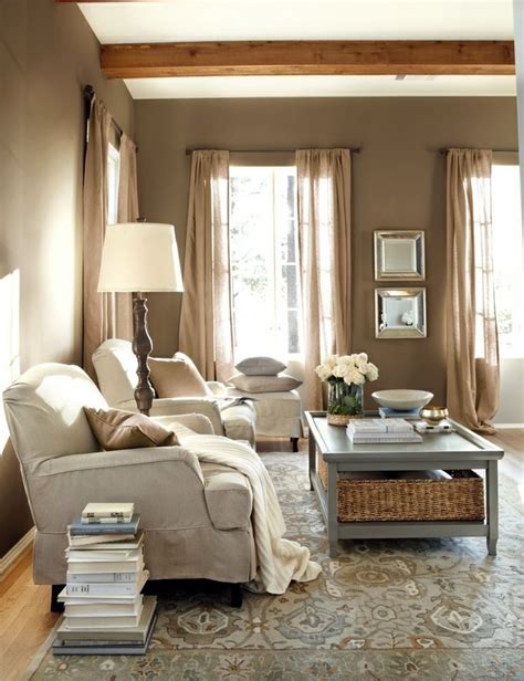 A Rustic Living Room In Warm Tones Living Room Color Schemes Neutral
