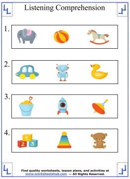 On this page we provide games to practice vocabulary and listening. Listening Comprehension Kindergarten Worksheet