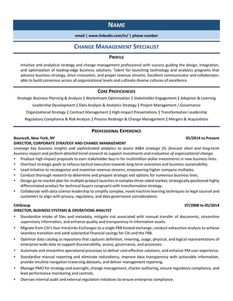 Change Management Specialist Resume: Samples & Template for 2020 | Change management, Management ...