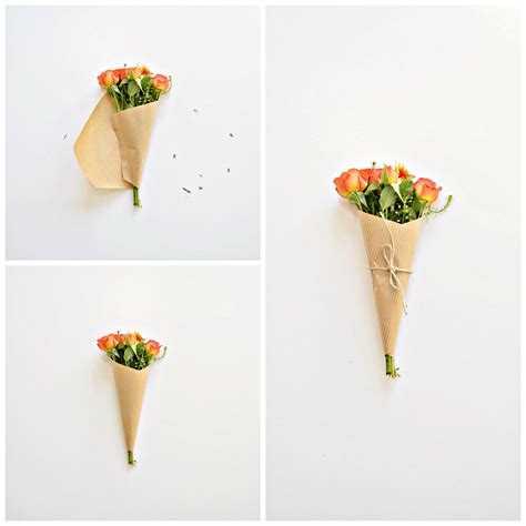 For flowers with round stamen: Make someone smile: How to wrap mini bouquets (to gift ...