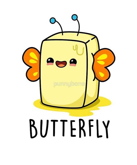 They're pretty darn easy to appreciate, so if you're looking for names that are quite easy for everyone to see the humour in, this is the way to go. 'Butterfly Food Pun' Sticker by punnybone in 2020 | Funny ...