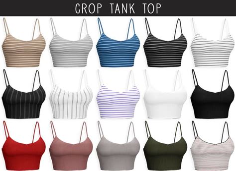 Elliesimple Crop Tank Top The Sims 4 Download Simsdomination