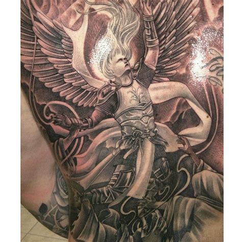 Beautiful black and white design and the two symbols come together to promote love. 110+ Best Guardian Angel Tattoos - Designs & Meanings (2019)