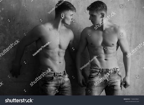 Macho Twins Muscular Athletes Bodybuilders Strong Stock Photo Shutterstock