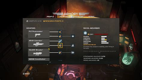 Weapons Helldivers Interface In Game