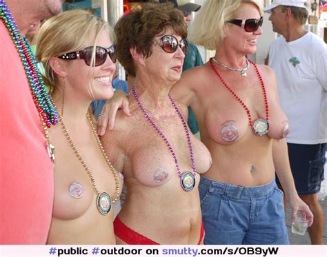 Public Outdoor Festival Smile Smiling Pasties Sunglasses Smutty Com