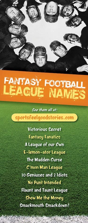 There can only be one. 85 Funny Fantasy Football League Names | Cranky Commissioner