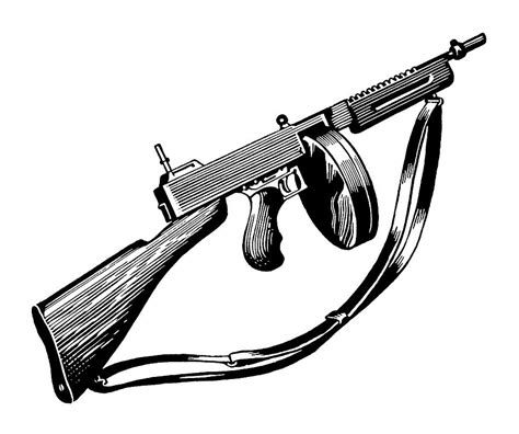 Tommy Gun Drawing By Csa Images Fine Art America