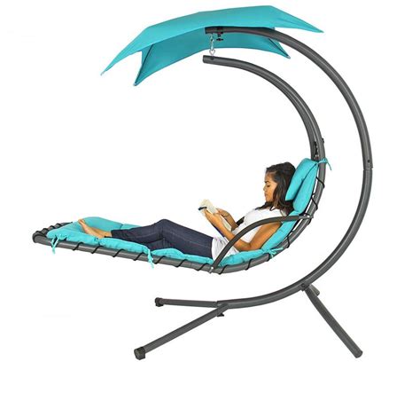 Outdoor Hanging Chaise Lounger Lets You Relax And Swing While Hanging