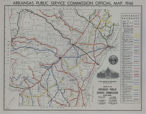 Map Of Arkansas Railroads Harry S Truman