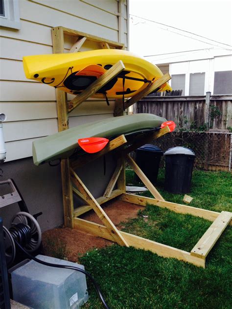 Over the last 10 years, outdoor activities have gained popularity and more specifically, kayaking. Complete Diy outdoor canoe storage rack