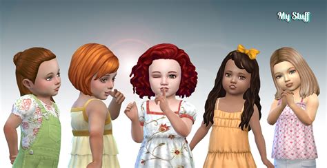 Mystufforigin Toddlers Hair Pack 16 Sims 4 Hairs