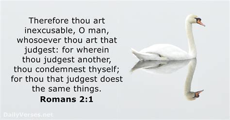 Romans 2:1 - Bible verse (KJV) - DailyVerses.net