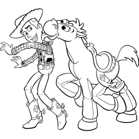 Coloriages Woody et Pil Poil Toy Story Coloriages gratuits à imprimer