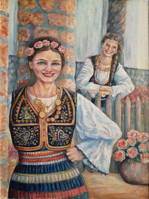 Painted By Lola Adzic Прелепа уља на платну Лоле Аџић Serbian Art