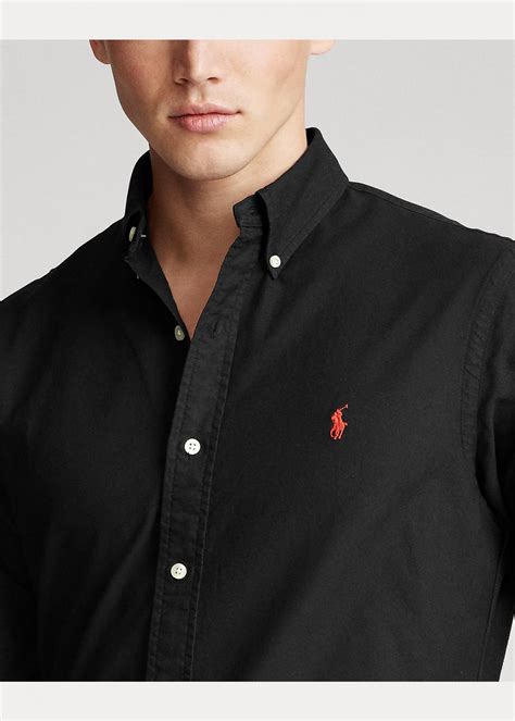 Full star full star full star full star full star (2) lauren ralph lauren multi striped print french terry capri lounge pants $48.00. Ralph Lauren Chemise Oxford ajustée Noir Polo | Chemises ...