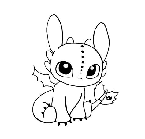 Welcome to our dragon coloring pages page. Toothless Baby | Dragon coloring page, Easy dragon ...