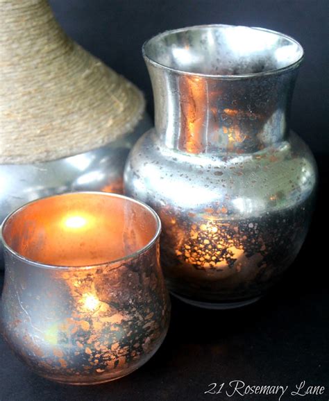 21 Rosemary Lane Make Your Own Mercury Glass Votives And Vases
