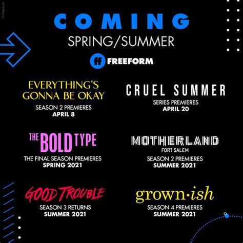 Freeform Announces Spring And Summer Slate Premiere Dates Key Art