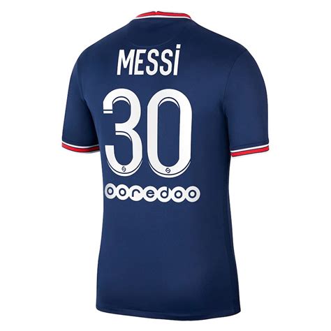 Enfant Maillot Lionel Messi 30 Bleu Marron Tenues Domicile 202122 T Shirt