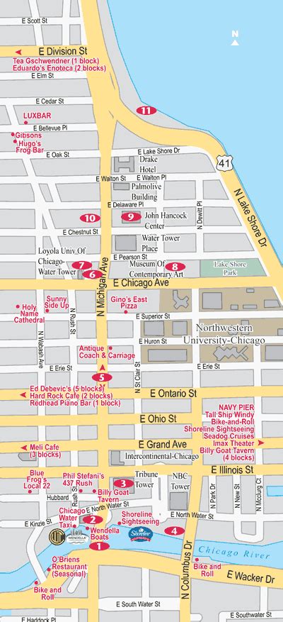 Magnificent Mile Chicago Map Neighborhoods