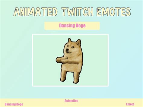 Animated Dancing Doge Emote For Twitch Or Discord Twitch Emotes