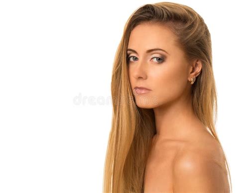 Beautiful Girl With Naked Shoulders Stock Photo Image Of Girl