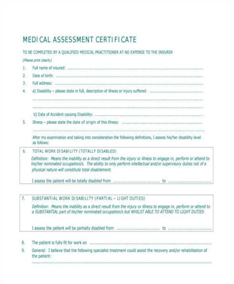 Free Australian Doctors Certificate Template Certificate Templates