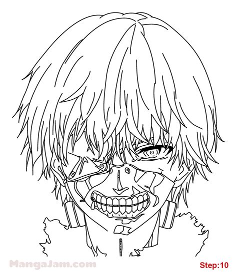 How To Draw Kaneki Ken From Tokyo Ghoul