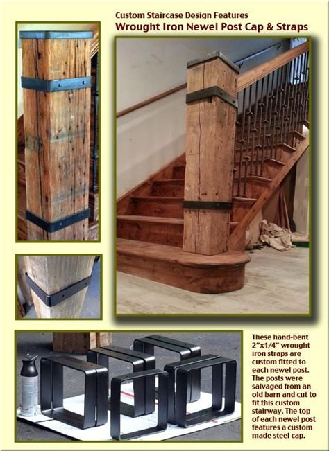 Our newel posts do not come with newel caps. Wrought-iron-newel-post-cap-strap-staircase (With images ...