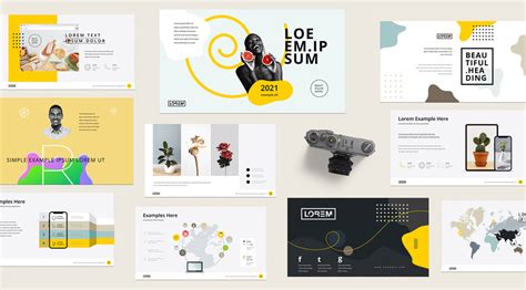Adobe Indesign Presentation Template With Yellow Accents