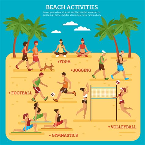 Beach Activities Infographics 480153 Vector Art At Vecteezy